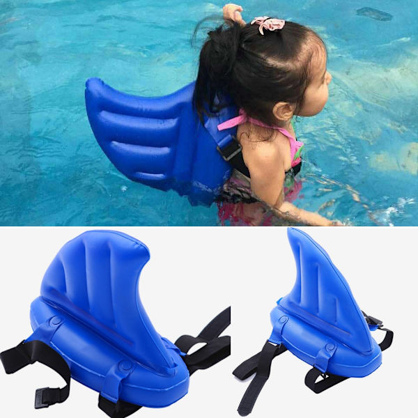 artefakt hajfinner copycat oppustelig børne swimmingpool Redningsbøje flyder svømmeringe blue