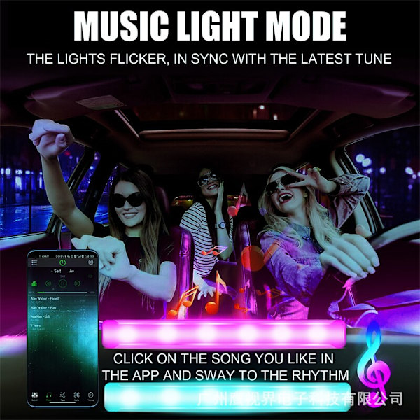 Car Styling Dekorative Lamper LED Indvendig USB Neon Lights colorful