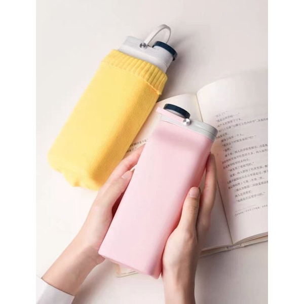 Silikone Folde Vandkop Kedel Udendørs Sports Portable light gray 400ml