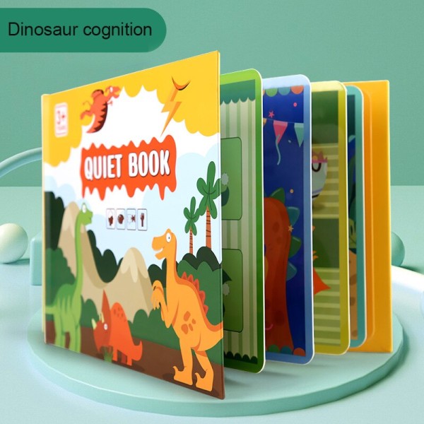 8 stil Djurnummer Kognitiv pedagogisk Toy Sticker Book Dinosaur