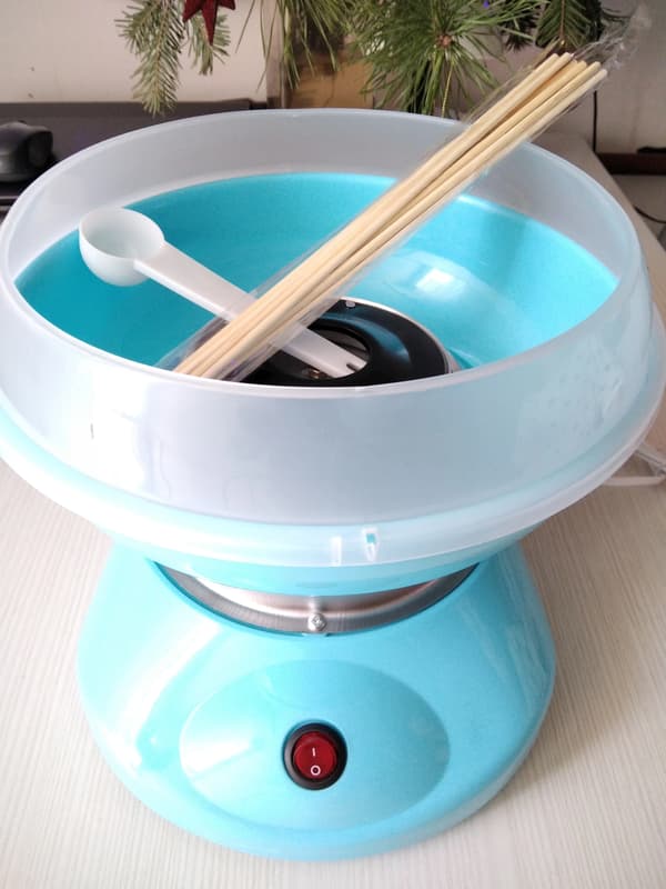 DIY elektrisk sockervaddsmaskin blue