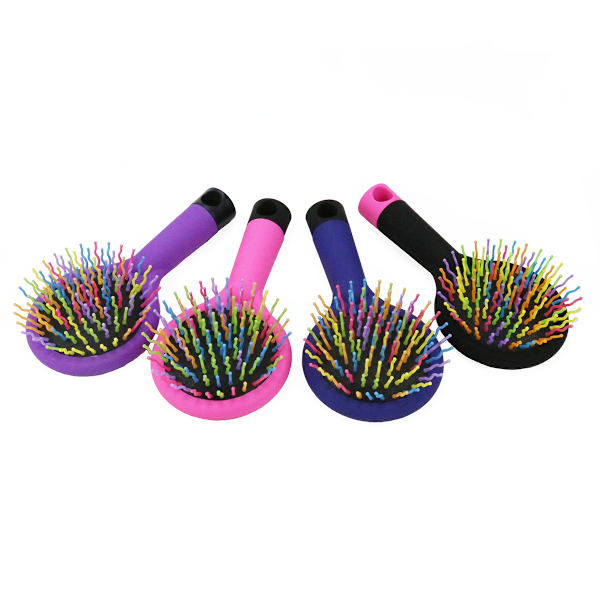 4 väriä Rainbow-kampaamo-hierontakampa purple 15.3*7.5cm
