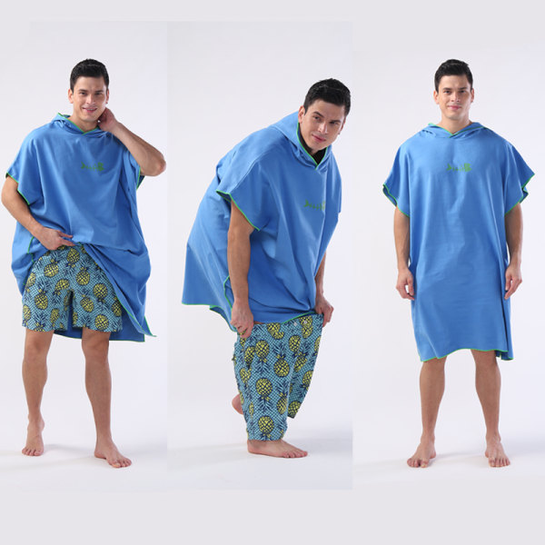 Quick Dry Robe Microfiber Beach Blanket kylpypyyhe royalblue 90*110cm