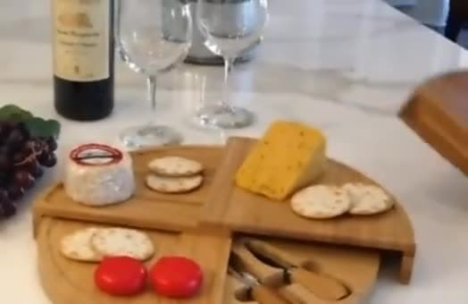 Bambulåda Osttallrik Snacktallrik 1pc