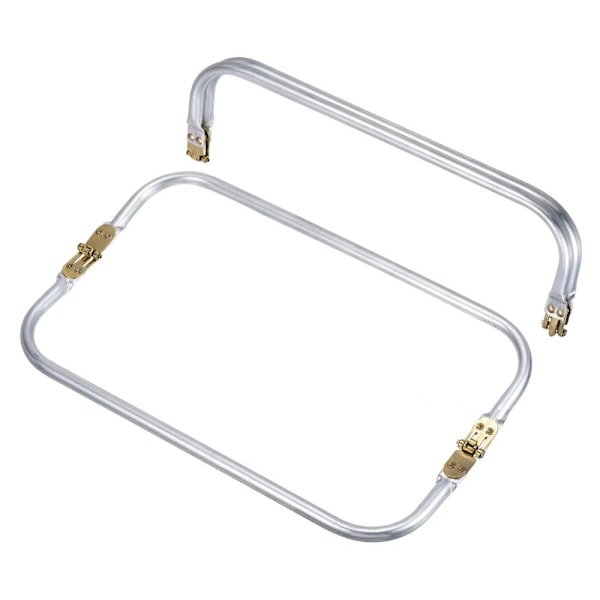 2-pack metall handväskram U-formad väska handtag inre kyss lås