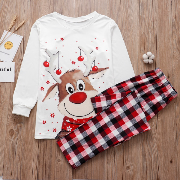 Jul Familie Matchende Pyjamas Voksne Børn Familie Matchende Outfits Top+bukser Father 3XL