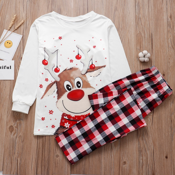 Jul Familie Matchende Pyjamas Voksne Børn Familie Matchende Outfits Top+bukser Father M