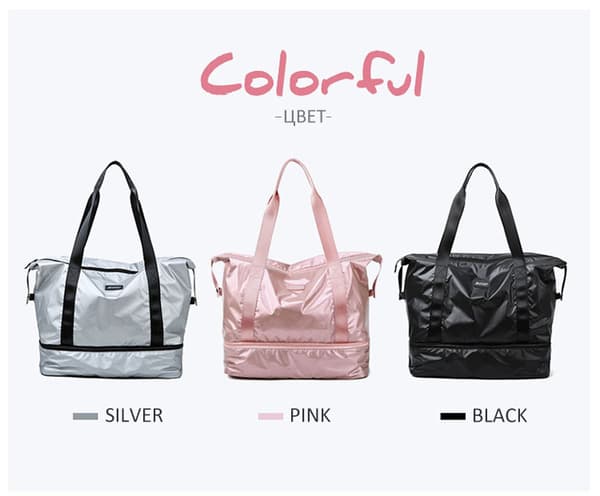 Fitness singelaxelväska helgväska pink