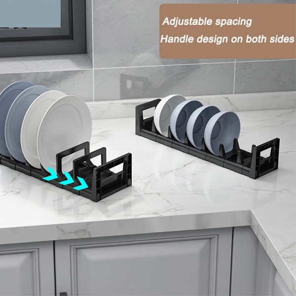 Metall köksredskap grytlock tallrikar disk avloppsställ Dish rack-45CM