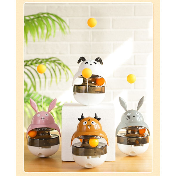 Tumbler Cat Toys Treat Dispenser Leksaker Rolling Balls white sheep 95*275mm