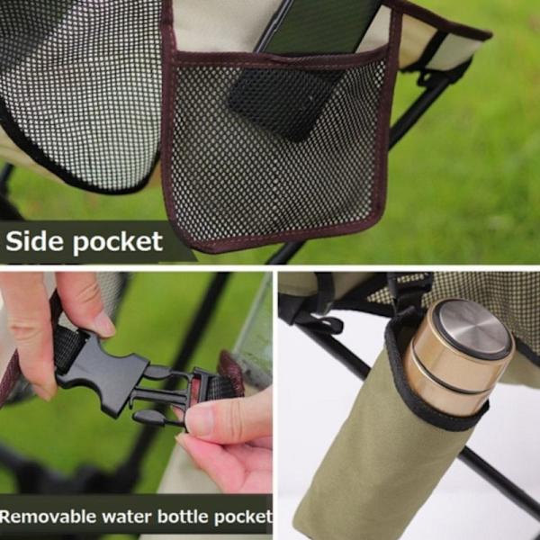 Udendørs foldecampingstol Ultralet aluminiumslegering armygreen 43*45*105cm