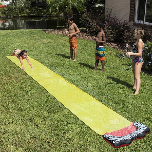 Stänkmatta Sprinkler Trädgård Utomhus Surfing Vattenrutschbana Barn Kul Gräsmatta Vattenrutschbanor Pooler Sommar Surfbräda Leksaksspel yellow