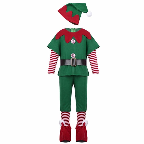Jul Kostym Xmas Elf Outfit Jul Fancy Dress Hat girls 180