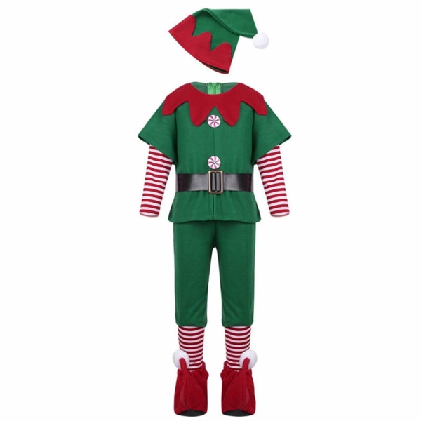 Julekostume Xmas Elf Outfit Jul Fancy Dress Hat boys 100