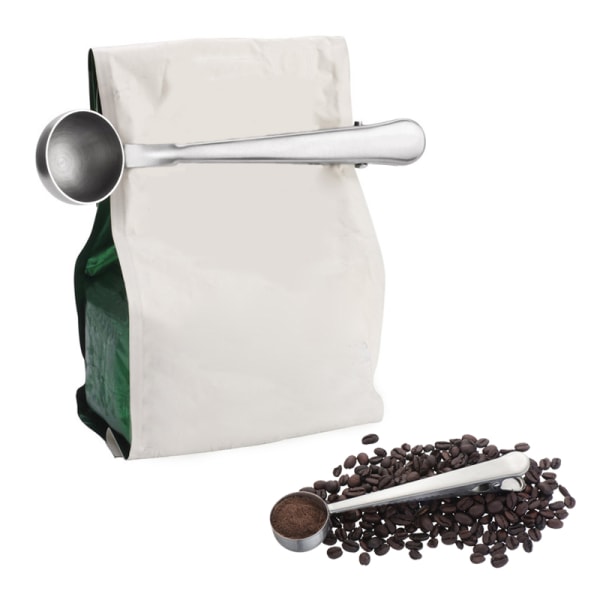 To-i-en forseglingsclips for kaffeske i rustfrit stål black 17.5x3.7cm