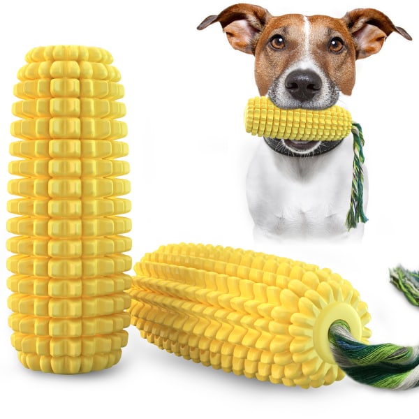 Hundetygge hvalpetandbørste rene tænder Interaktivt majslegetøj green 5.79*2.2inches