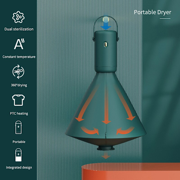 Rejse Mini Undertøj Gym Shorts Bærbar tørretumbler kompatibel orange 79*79*146mm