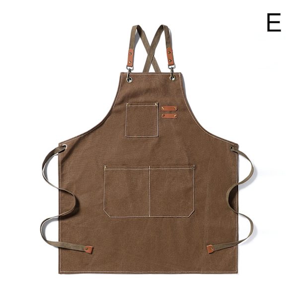 Kvinnors mäns arbete förkläde butik café dark khaki