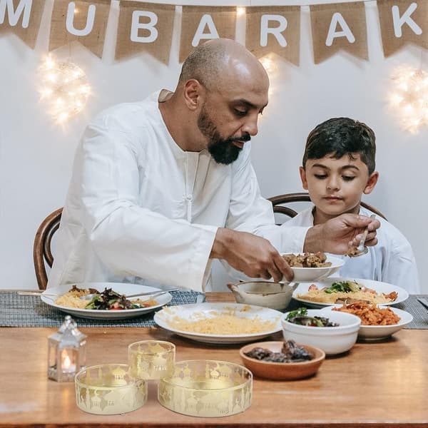 Eid Ramadan Mubarak Brickor Dekoration 3 st