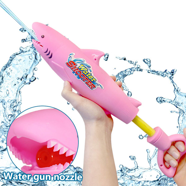 Tecknad hajpistol utomhusleksaker pink