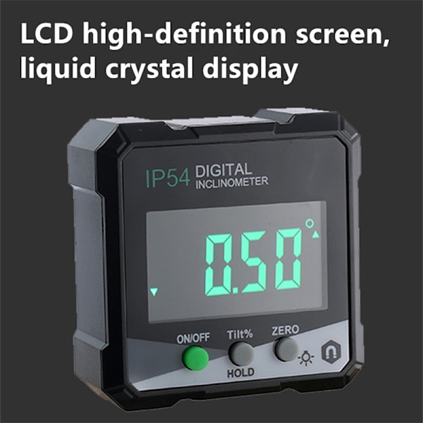 Grad Digital Inclinometer elektronisk niveau yellow 5.8*5.8cm