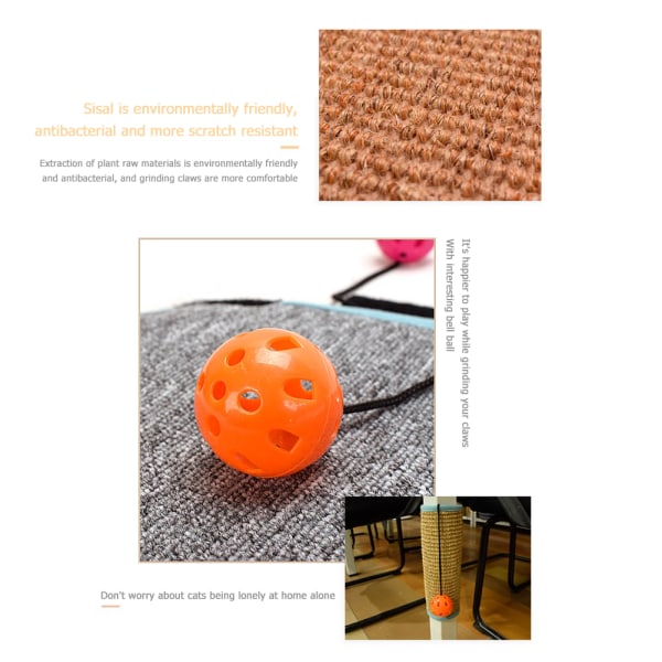 Cat Scratcher Sisal Mat Board Cat Scratch Claw Sharpener circle blacket 24.5*831.5cm