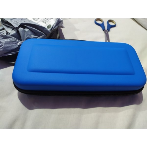 Anti-ridse lynlåstaske EVA beskyttende etui blue 26.5*13*6cm