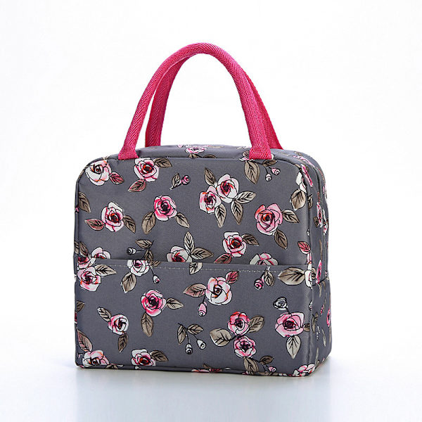 Lunchbox Förvaringsväska Cooler Skol Picknick Handväskor Lunchbox Thermal Bag flamingo