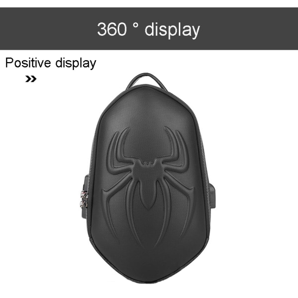 USB laddning Crossbody Unisex Running Chest Bag black texture