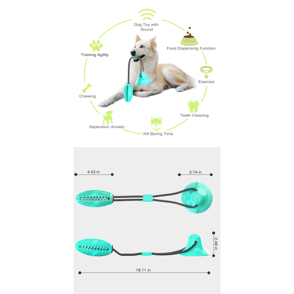 Pet Chew Træningslegetøj Forøg IQ Hundeforsyninger green