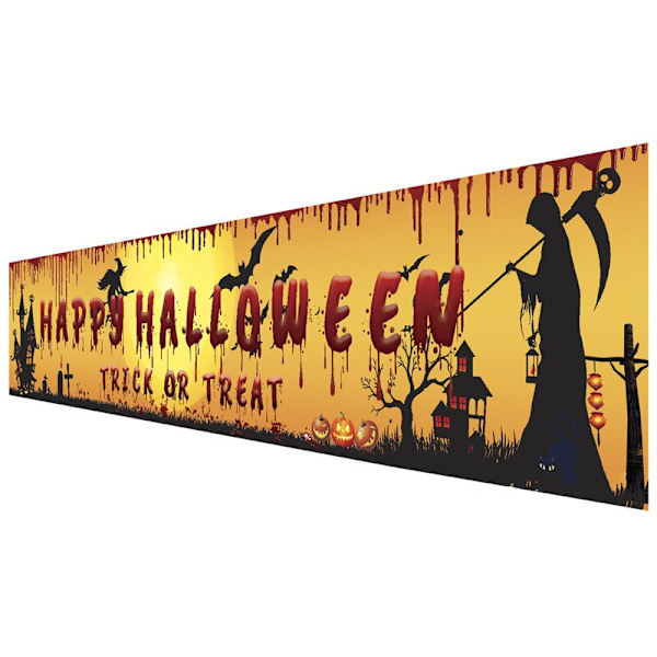 halloween 250cm lång hängande banderollfest E grim Reaper
