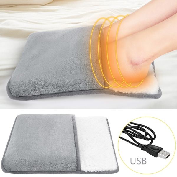 Varme Slippers Fødder Handske USB Elektrisk Pad gray 30*29cm