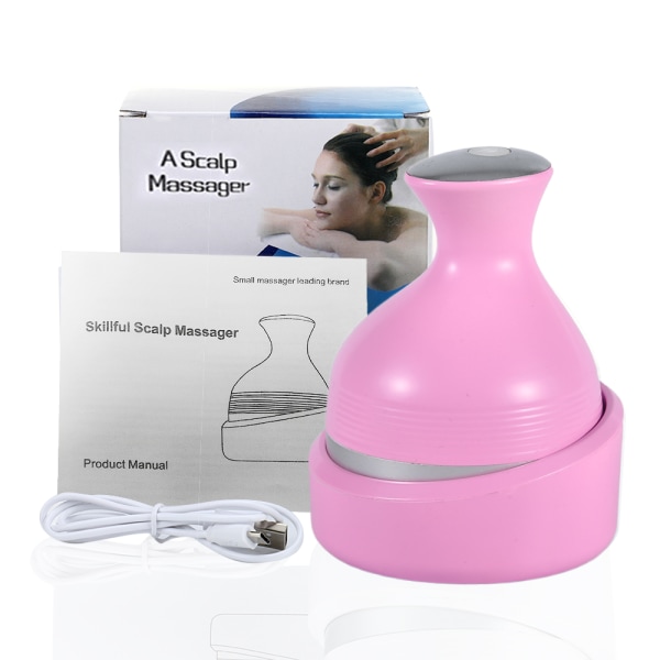 Elektrisk huvudmassager hårbottenmassage relax pink