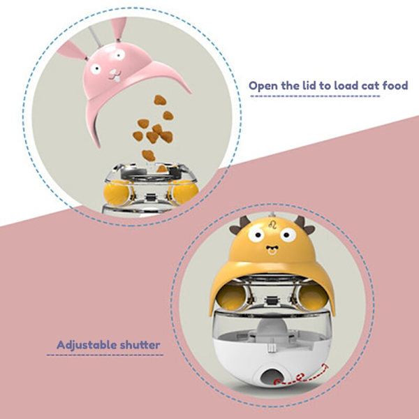 Tumbler Cat Toys Treat Dispenser Leksaker Rolling Balls white sheep 95*275mm