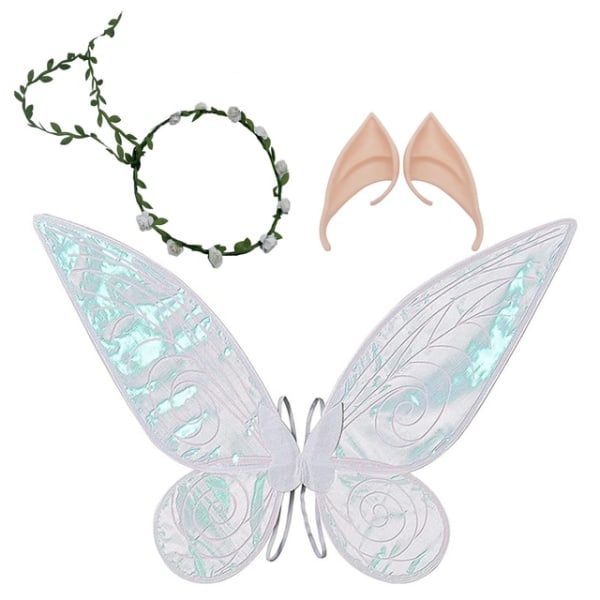 Halloween Fairy Wings Dress-Up Wings Skov Elf kostumer White One Size