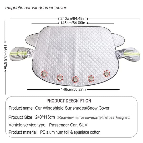 Bilvindruta cover 147*116cm