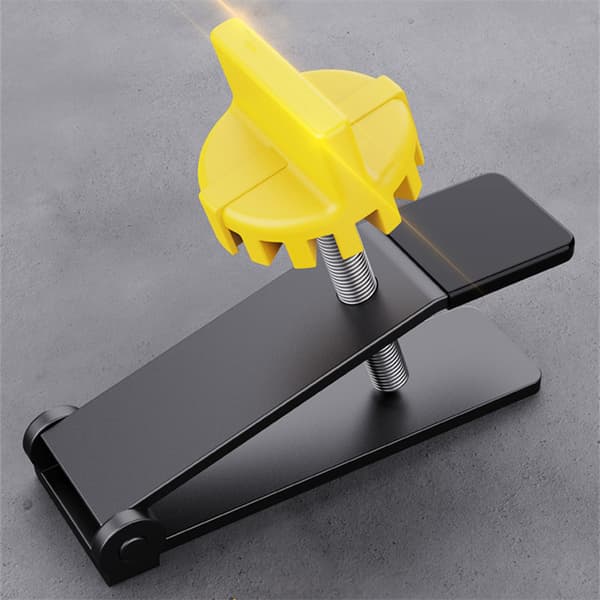Seinälaattojen manuaalinen korkeudensäätölaite black+yellow 9x3x5cm