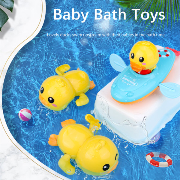 Baby en badleksak flytande tecknade ankor blink duck
