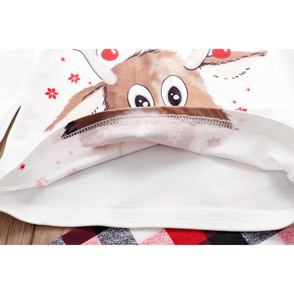 Joulukokoiset pyjamat aikuiset lapset perheeseen sopivat asut Top+housut Mother M