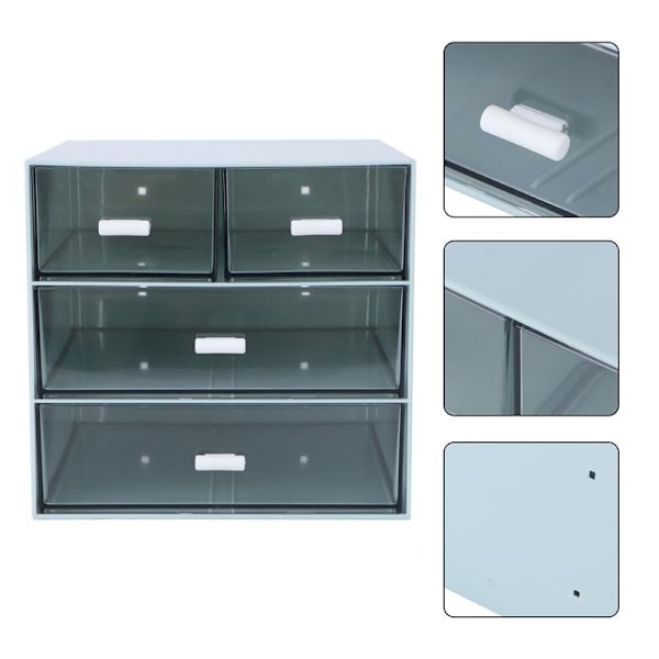 Sekalaisten varastointilaatikko Suunniteltu sekatuotteiden organizer white 15.3*16.6*14.5CM
