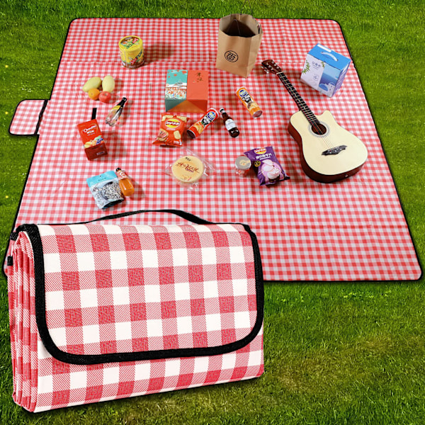 Picnictæppe Vandtæt Strandtæppe 200×200cm, Letvægt