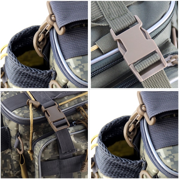 Multifunktionell vattentät fiskeväska för utomhusbruk camouflage