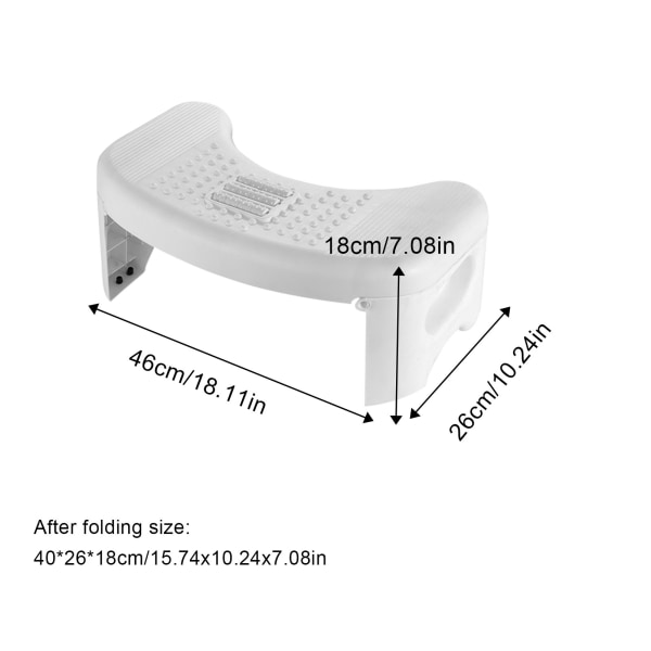 Squat Potty Badeværelse Sammenfoldelig Toiletstol orange 40*26*18cm