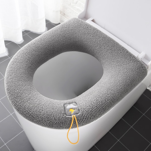 Påfyldning Varmt plys toiletsædebetræk Vaskbar yellow 36*44cm