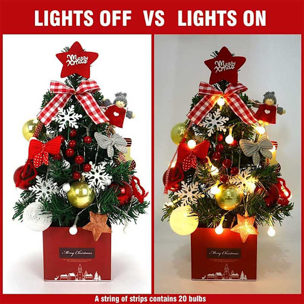 Julgransdekoration 50cm DIY heminredning red SET05