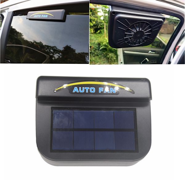Solar Car Window Air Vent Kylfläkt large solar panel