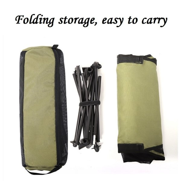 Udendørs foldecampingstol Ultralet aluminiumslegering armygreen 43*45*105cm