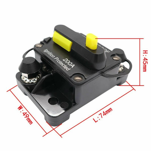 Bil Auto Marin Båt Stereo Audio Inline Circuit Breaker Säkring Red 70A