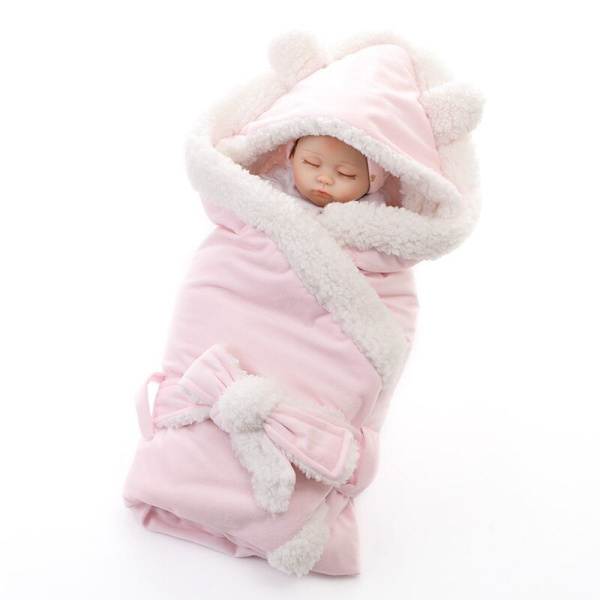 Varm sammet baby sängkläder i set pink