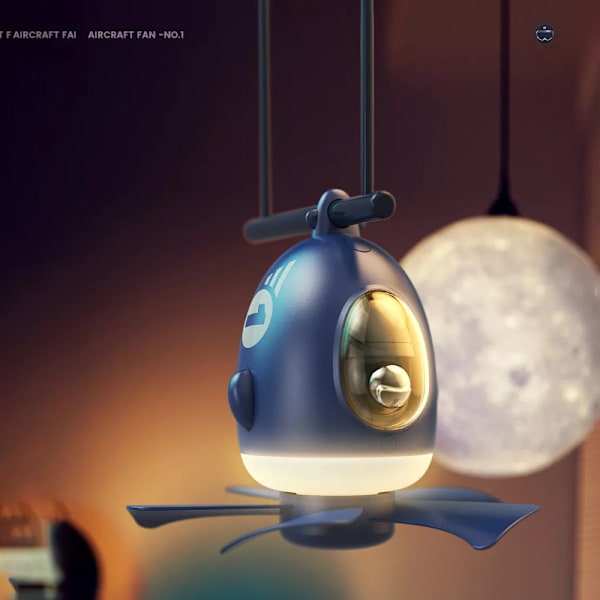 USB lampa takfläktar camping sovrum blue